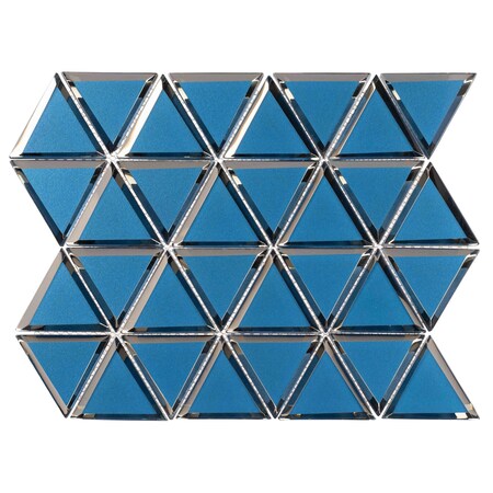 SAMPLE BLEUM 3 X 3 Beveled Glass Novelty Mosaic Tile